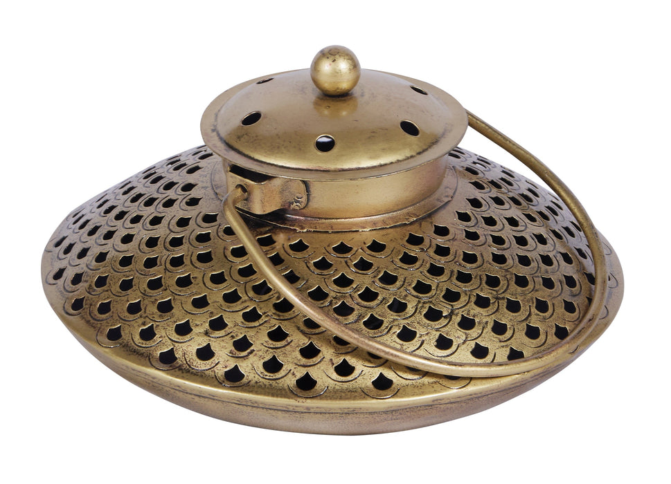 Fish  Antique Brass Lantern