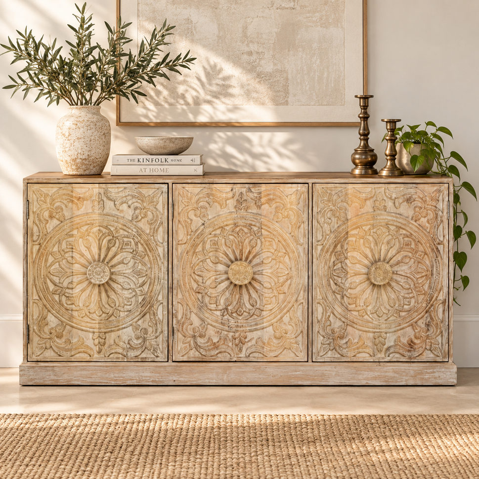 Melinda Hand Carved Sideboard