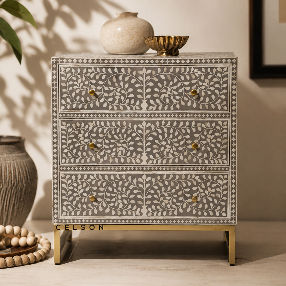 Jassi Bone Inlay Chest of Drawer