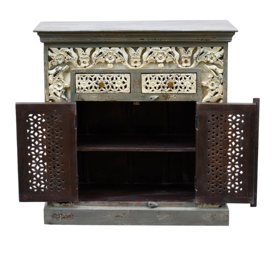 Knott Wooden Carved Cabinet