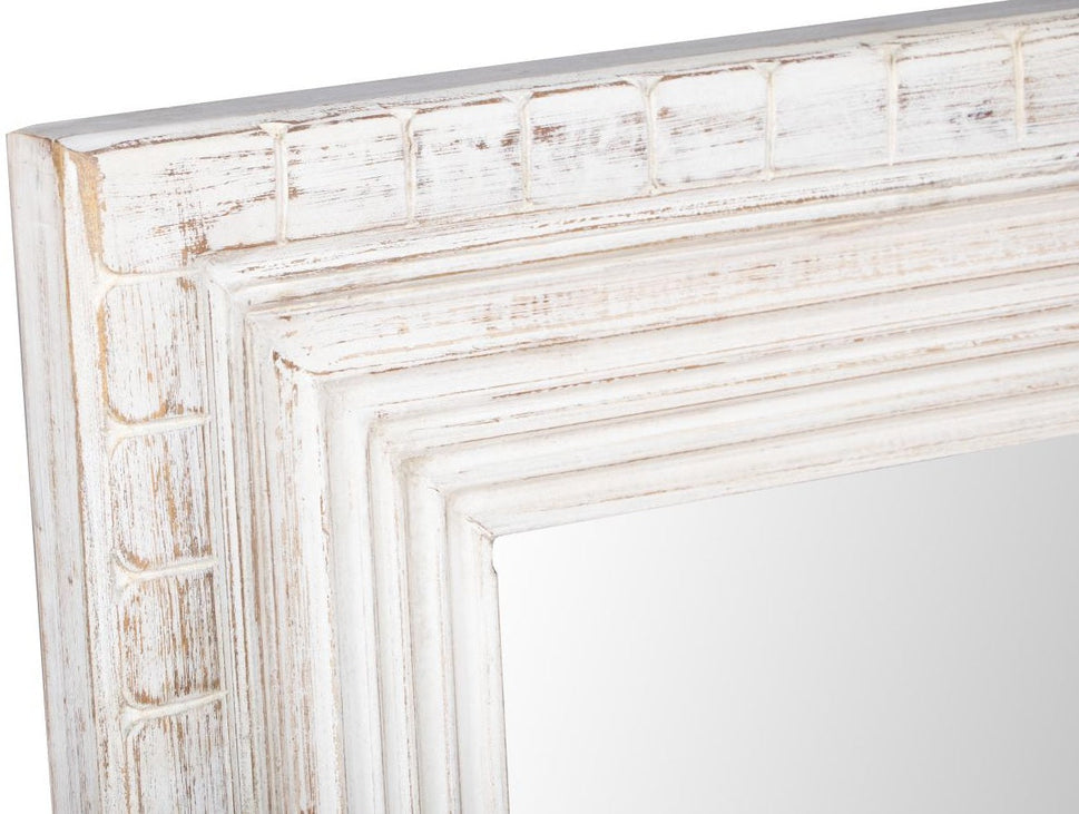 Jay Solid Indian Wood Carved Mirror