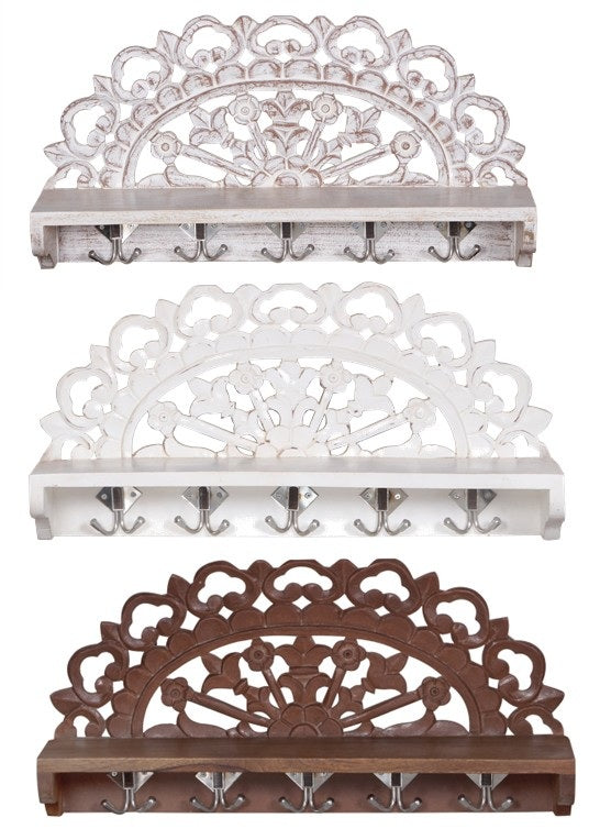 Heena Hand Carved Wall Shelf