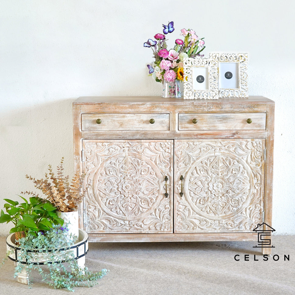Jason Carved Wooden Cabinet