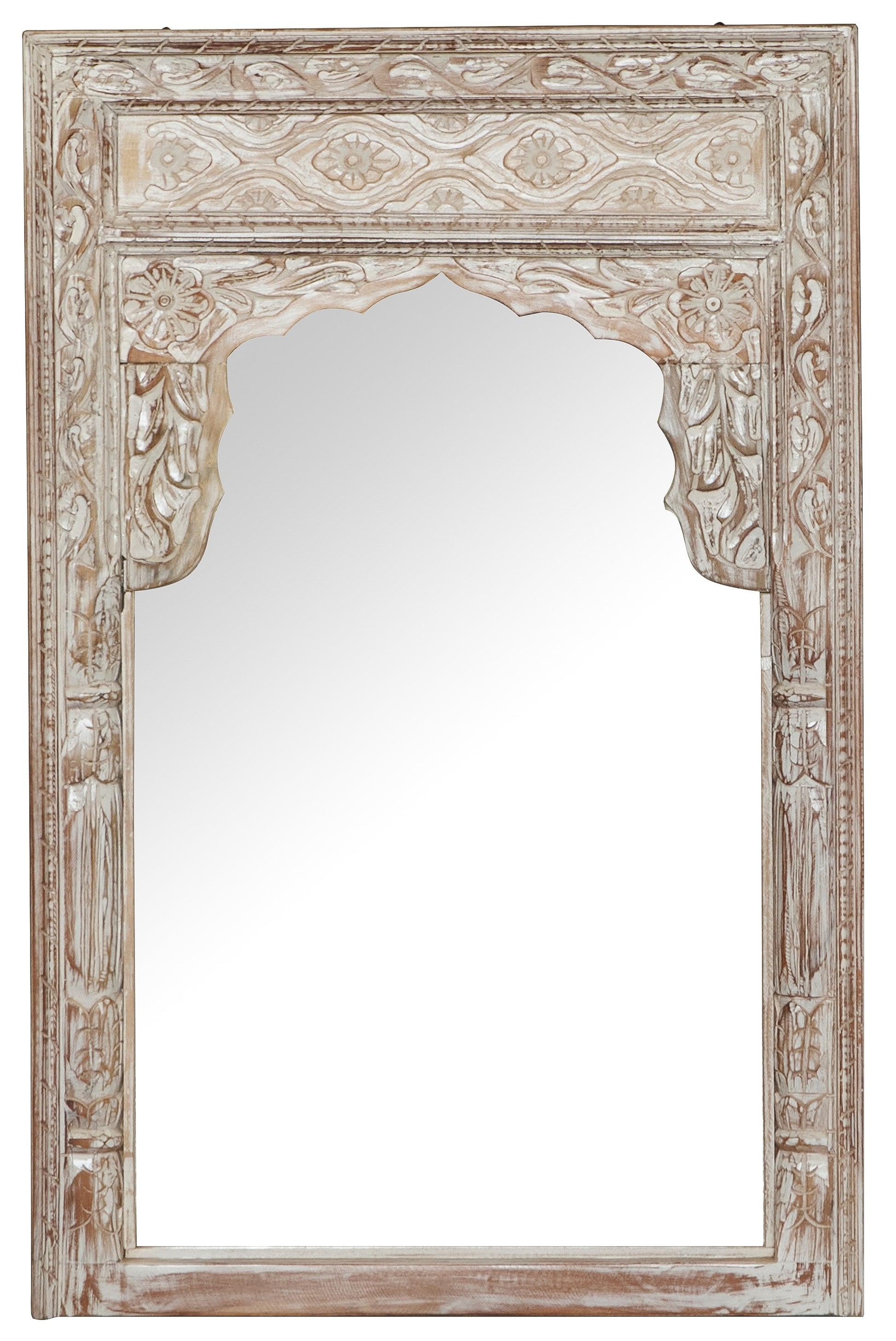 Hary Hand Carved Wooden Mirror