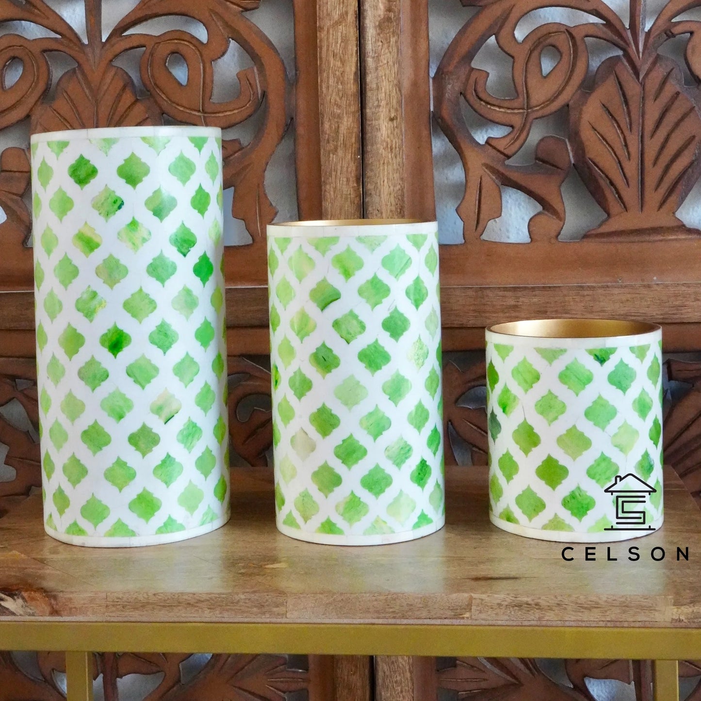Mia Bone Inlay Vase