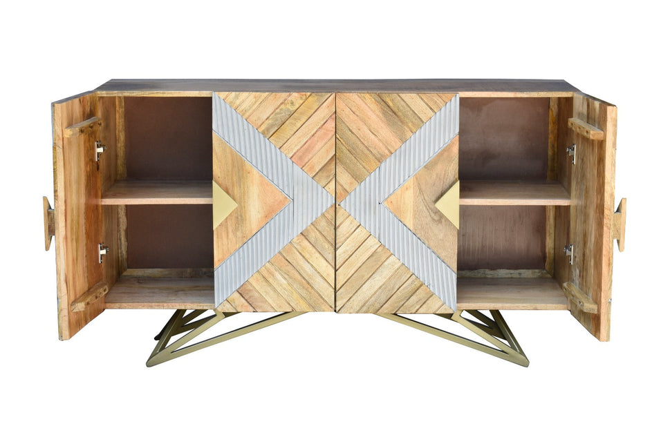 Yashu Hand Carved Wooden Sideboard