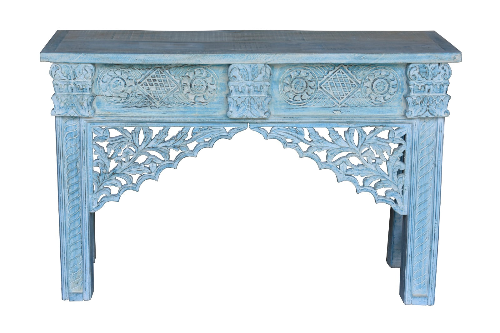 Koharu Hand Carved Wooden Console Table