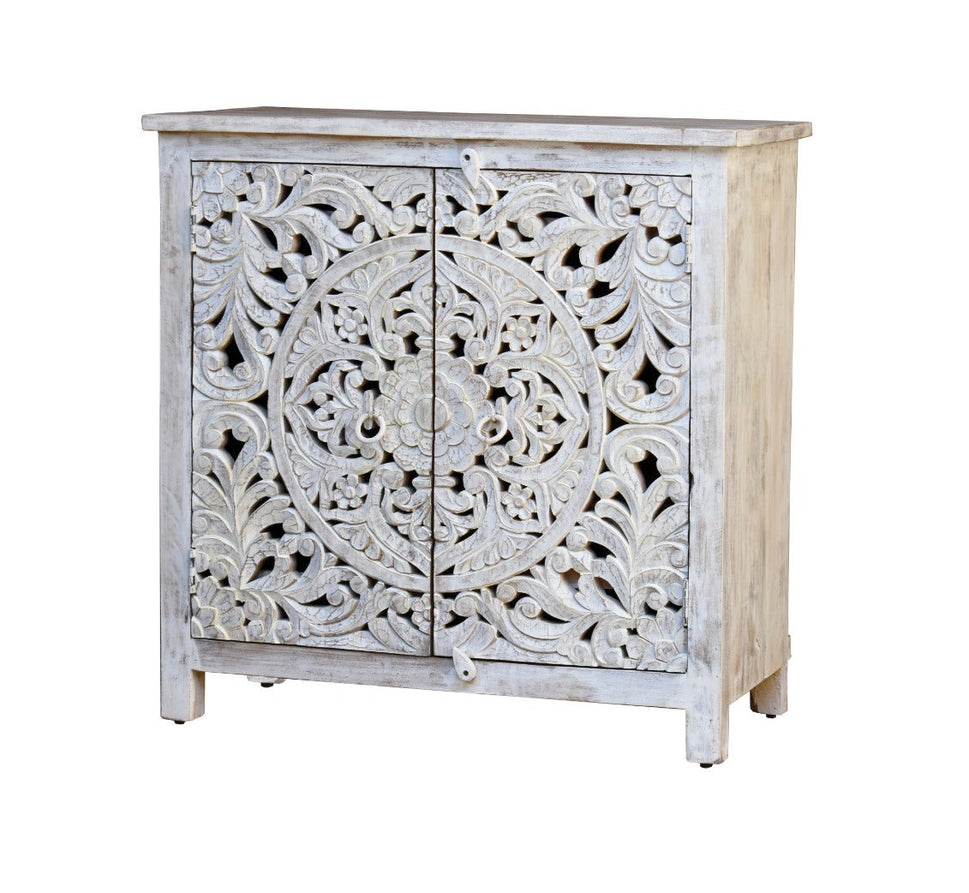 Mica Carved Wooden Chest
