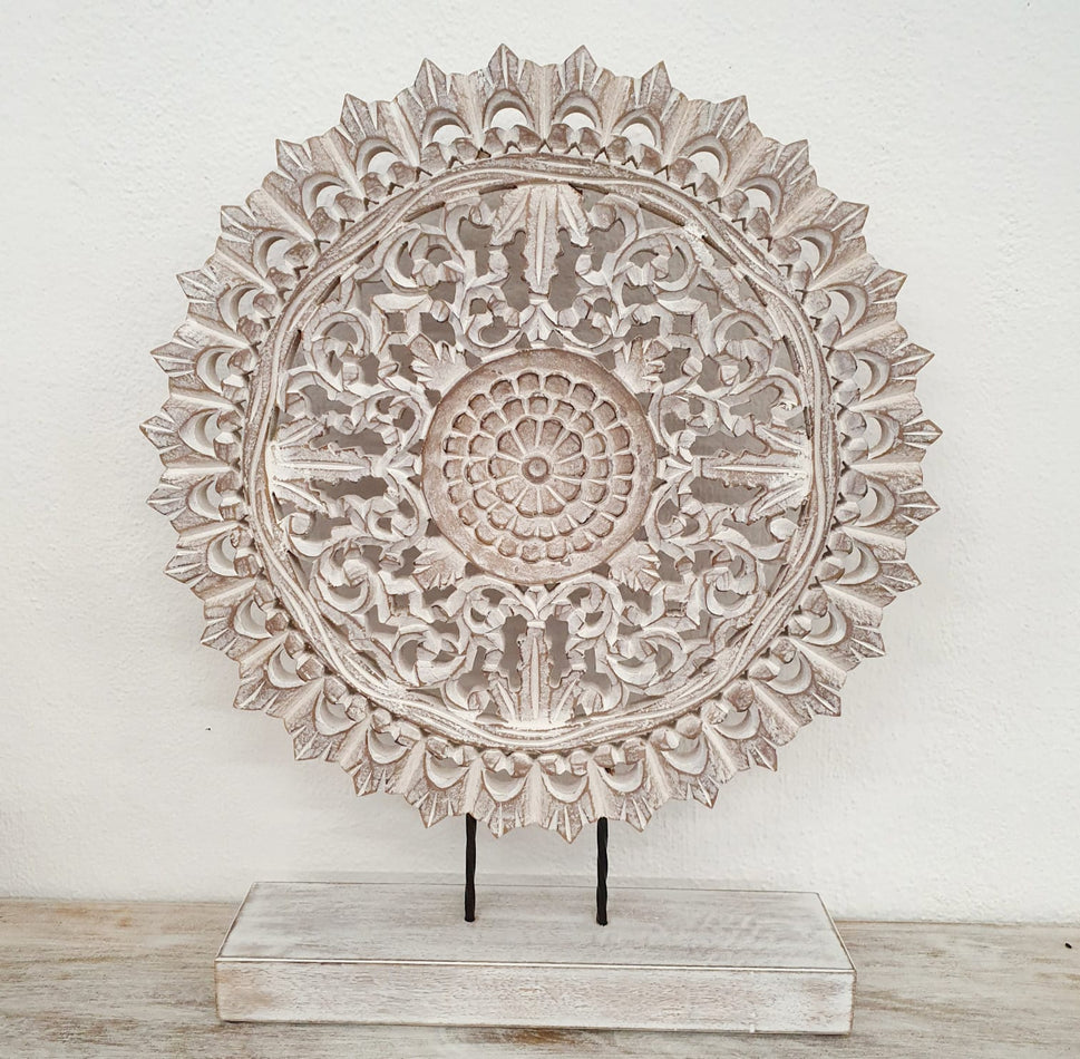 Biba Wooden Carved Table Decor