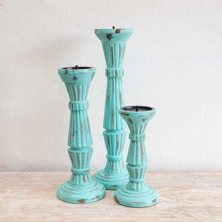 Reign Hand Carved Candle Holder