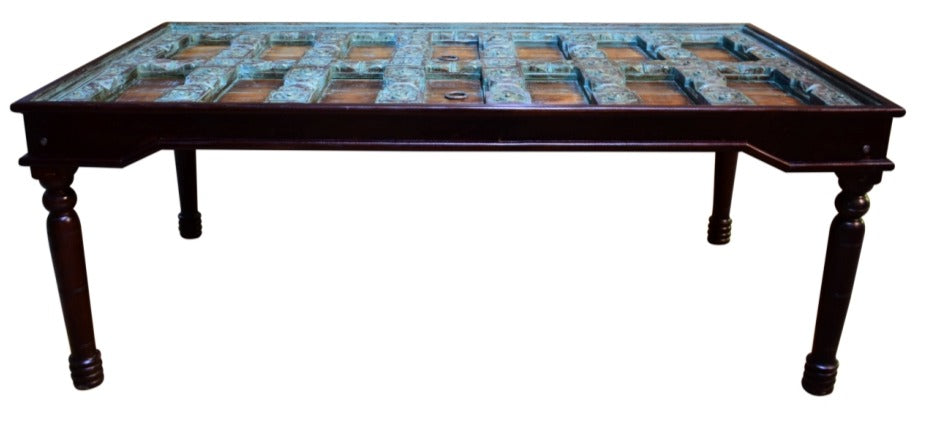 Jessy Hand Carved Wooden Dining Table