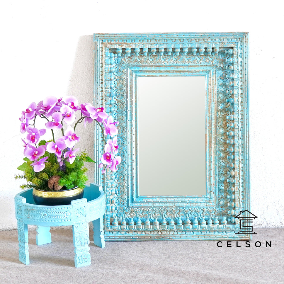 Amritage Spindle Carved Wooden Mirror