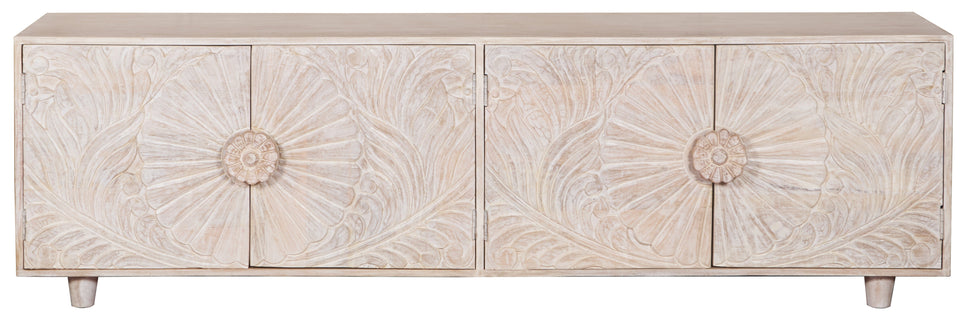 Chrisy Hand Carved TV Cabinet
