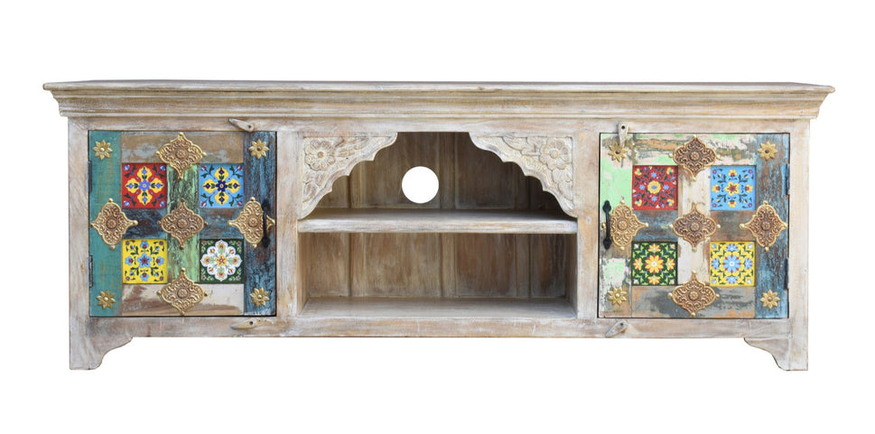 Stella Hand Carved Tile TV Cabinet