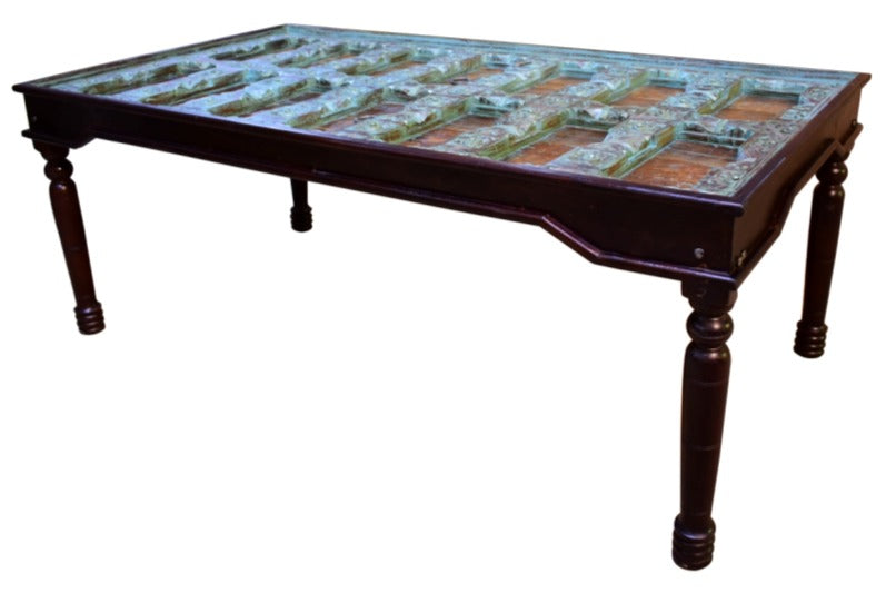 Jessy Hand Carved Wooden Dining Table