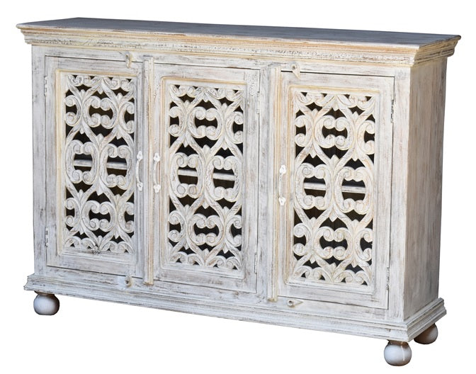 Kaley Hand Carved Wooden Side Board