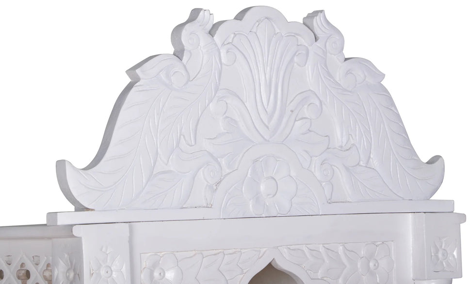 Om Hand Carved Wooden Altar