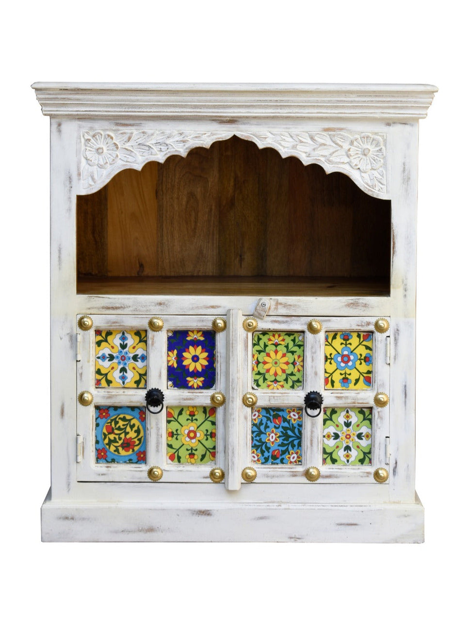 Savannah Carved Open Cabinet