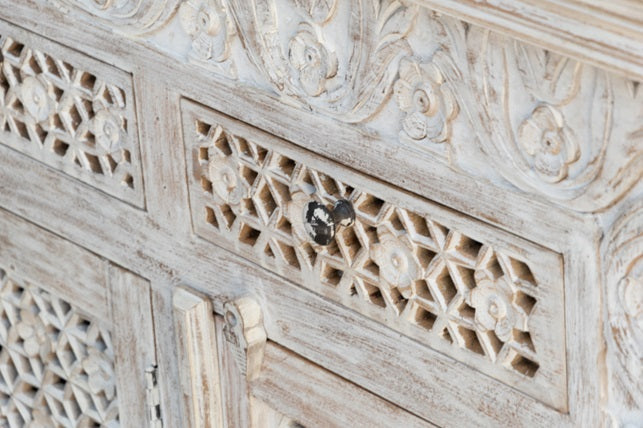Moon Wooden Hand Carved Sideboard