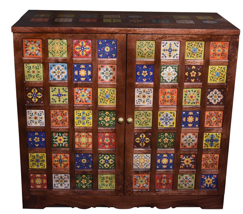 Wheaton Tile Bar Cabinet