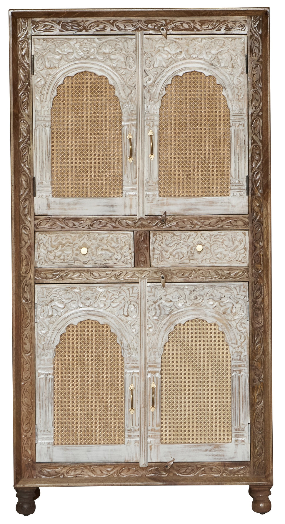 Emory Hand Carved Wooden Cupboard