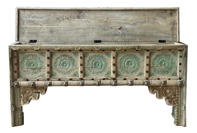 Radha Hand Carved Wooden Console Table