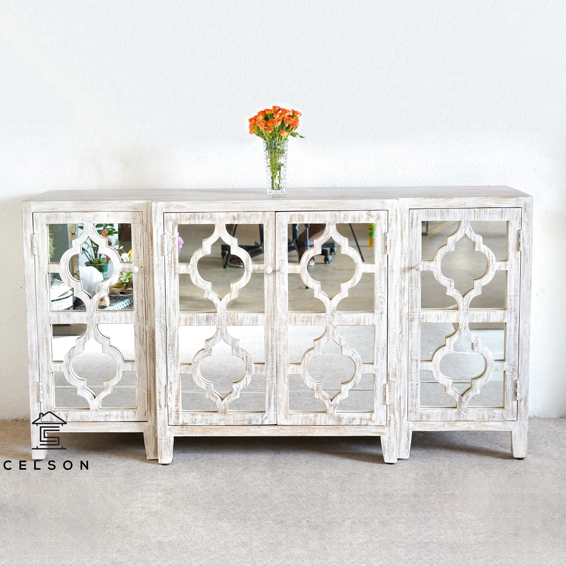 Joanna Hand Carved Wooden Sideboard