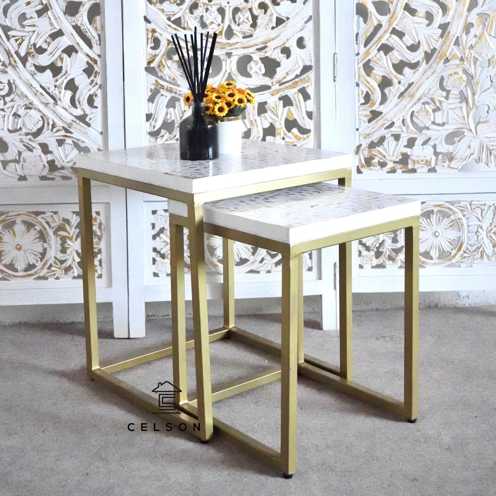 Laura Mother Of Pearl Inlay Nesting Tables