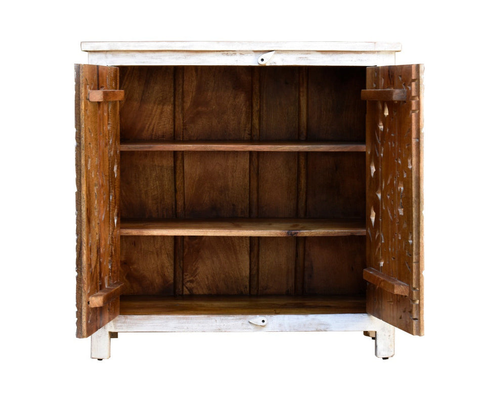 Mica Carved Wooden Chest