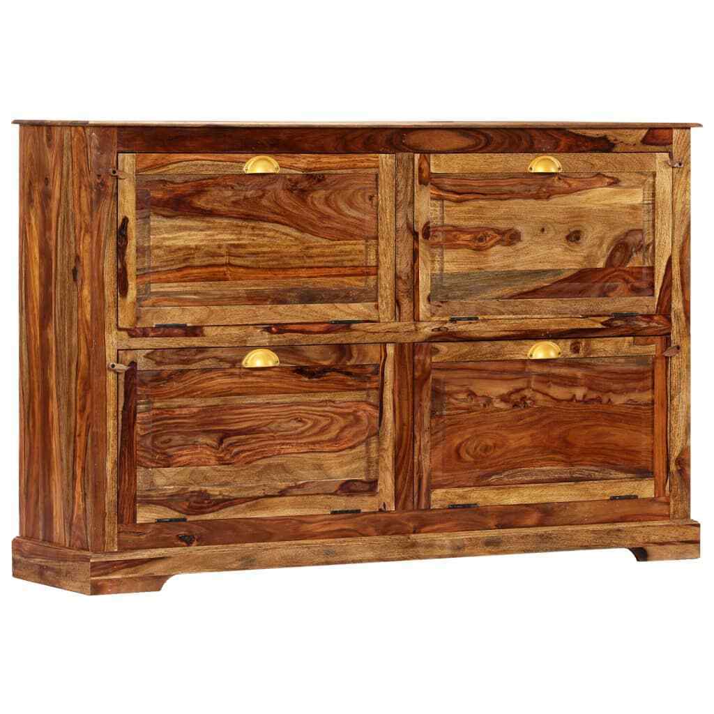 Valdes Hand Carved Wooden Shoe Cabinet