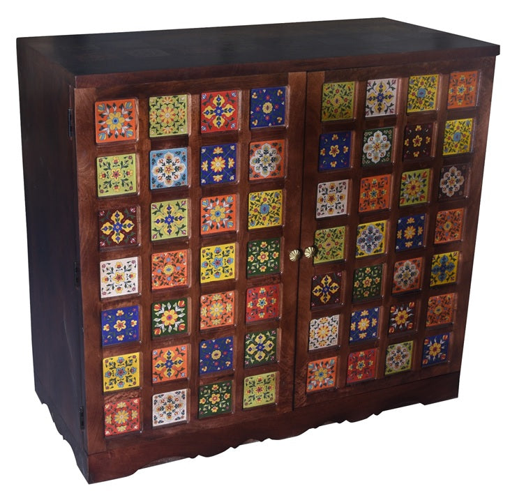 Wheaton Tile Bar Cabinet