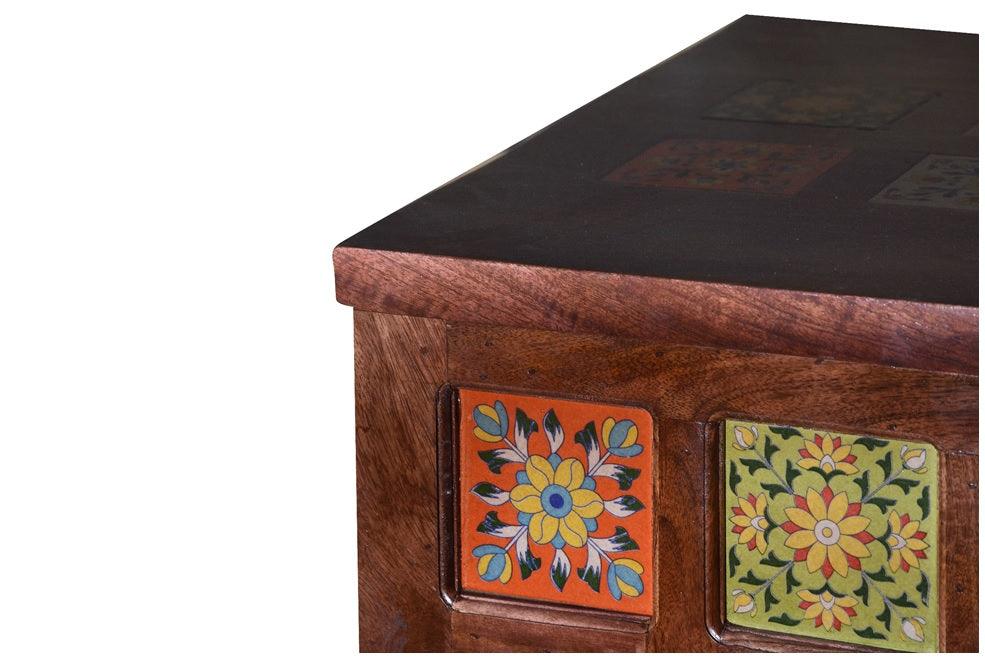 Wheaton Tile Bar Cabinet