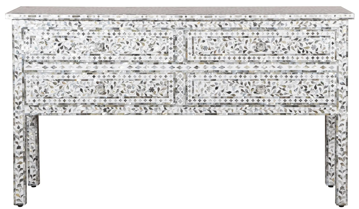 Peter Mother of Pearl Inlay Console Table