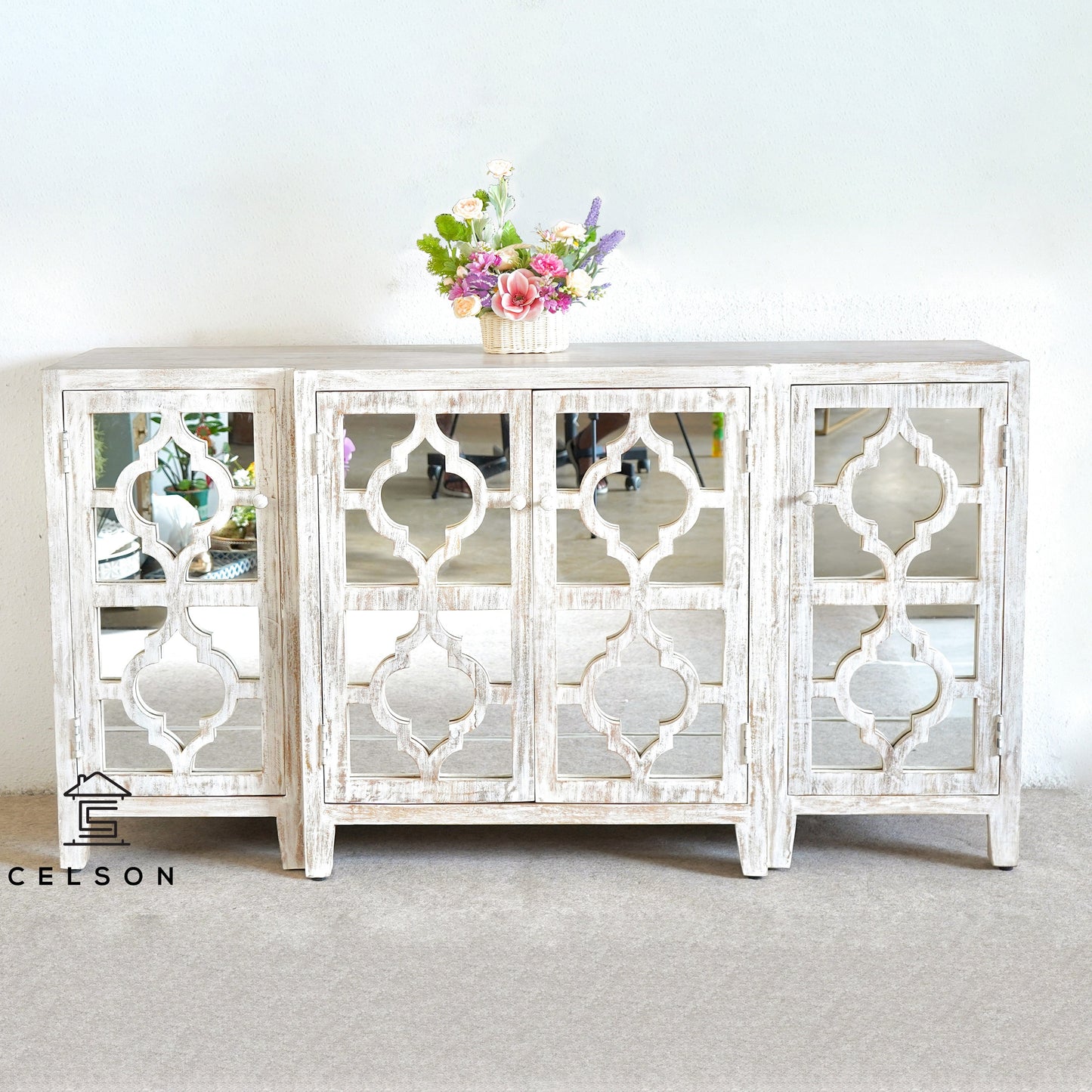 Joanna Hand Carved Wooden Sideboard