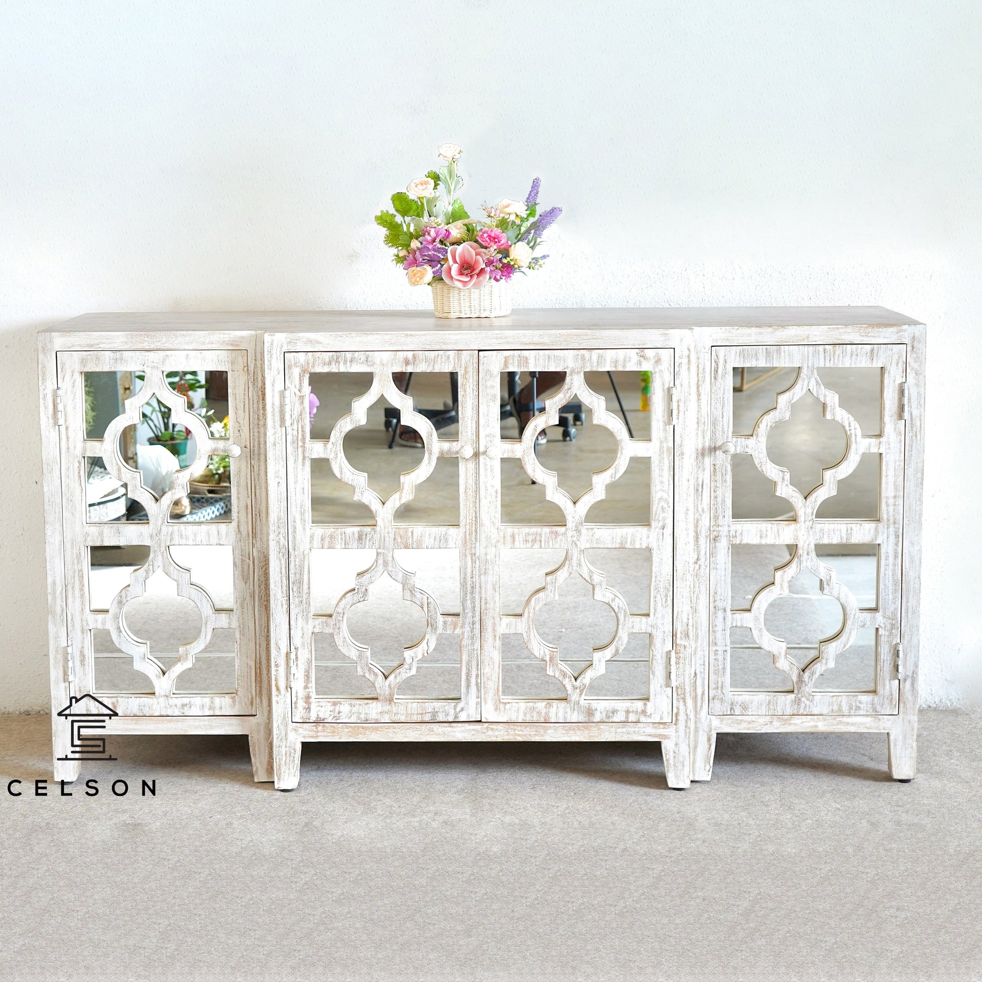 Joanna Hand Carved Wooden Sideboard