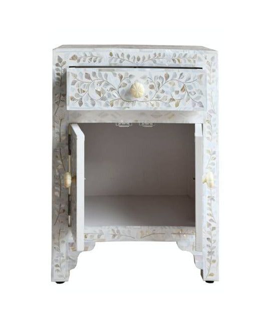 Sivi Mother of Pearl Inlay Bedside