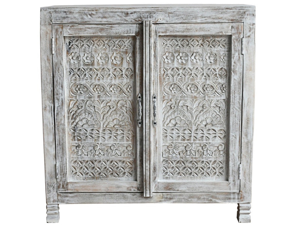 Anna Carved Wooden Chest