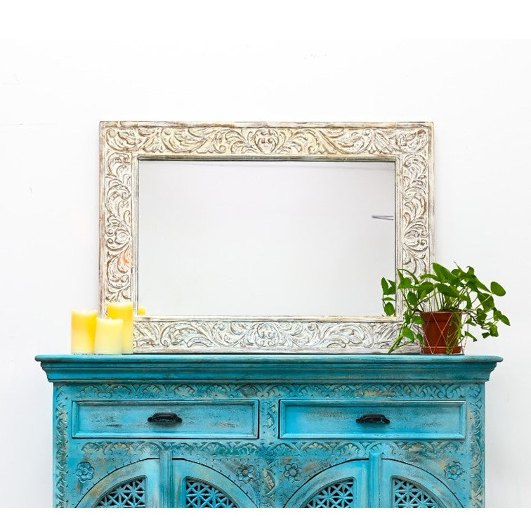 Eleanor Hand Carved Wooden Mirror