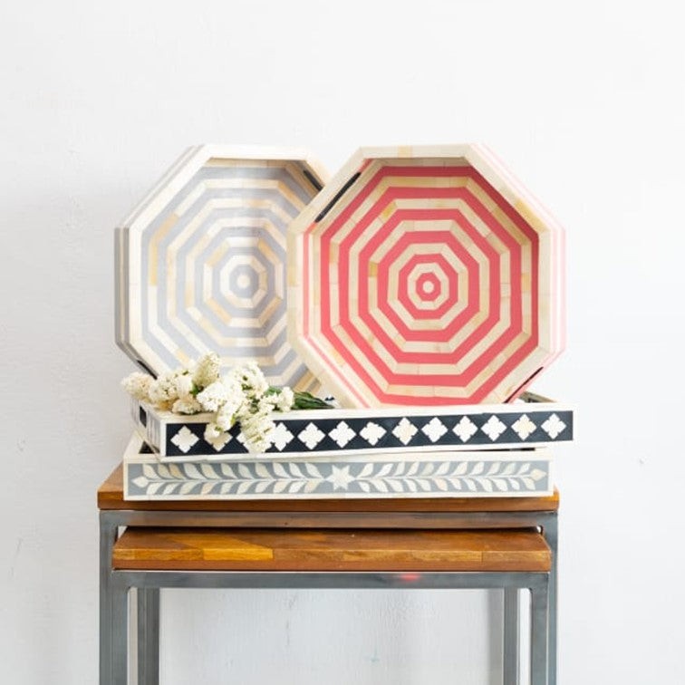 Karter Bone Inlay Hex Tray