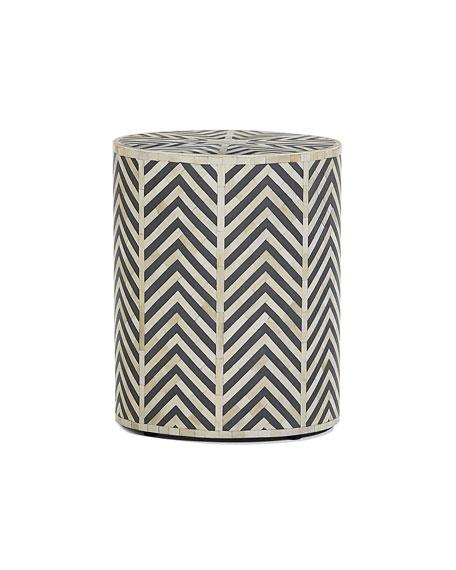 Kit Bone Inlay Stool
