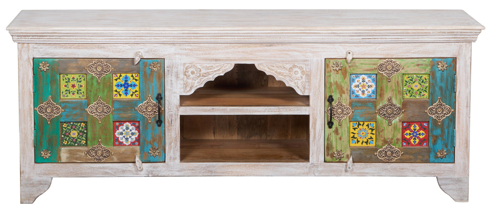 Stella Carved Tile TV Cabinet