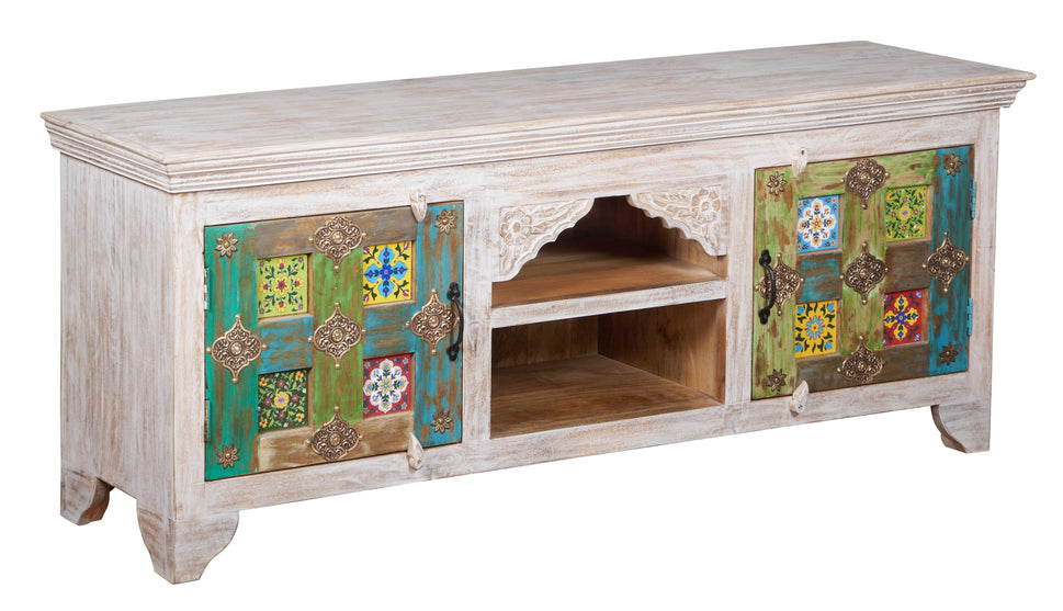 Stella Carved Tile TV Cabinet
