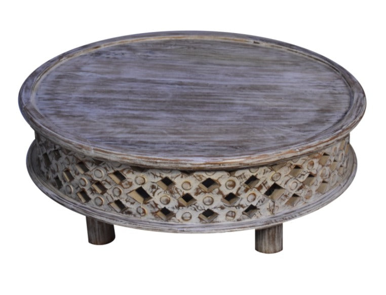 Andrea Carved Wooden Coffee Table