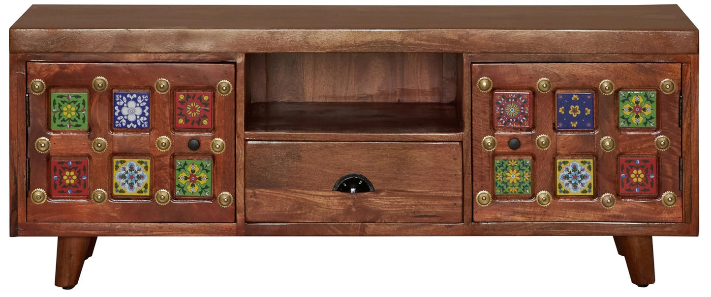 Hira Wooden Tile TV Console