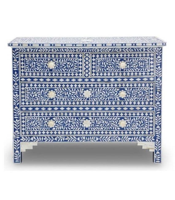 Sandra Bone Inlay Chest of Drawer