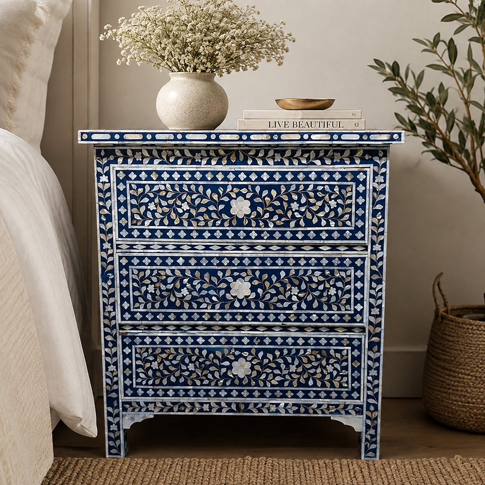 Grant Mother of Pearl Inlay Bedside