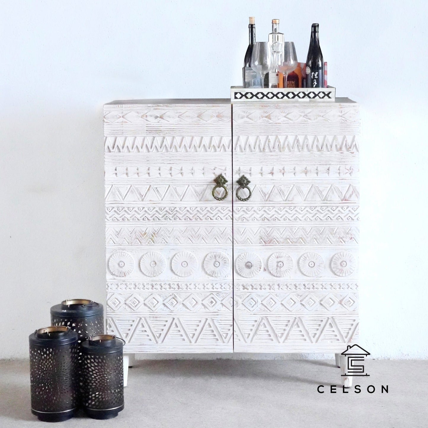 Zoe Wooden Bar Cabinet
