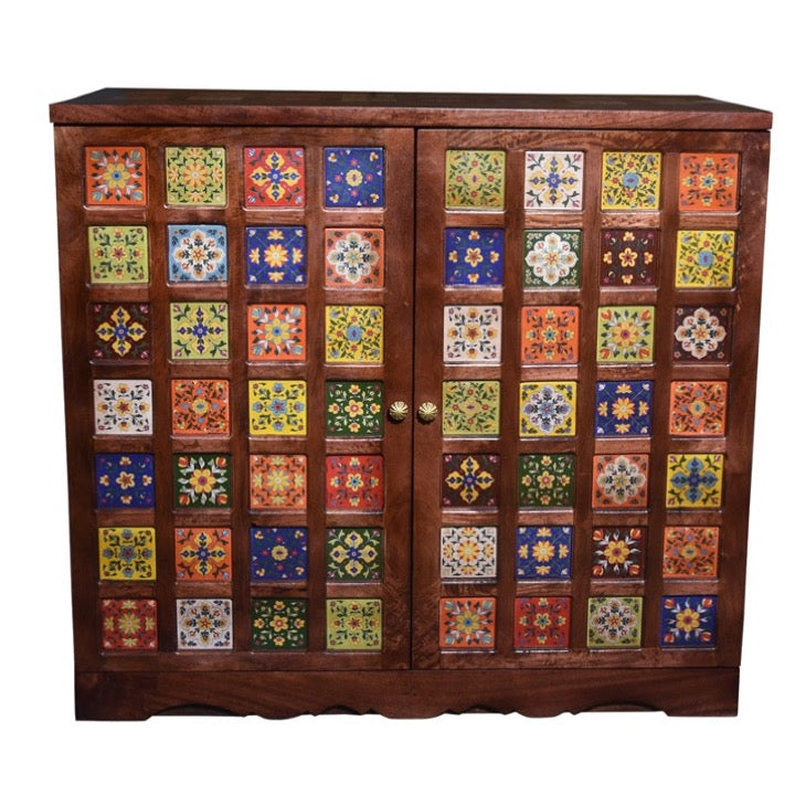Wheaton Tile Bar Cabinet