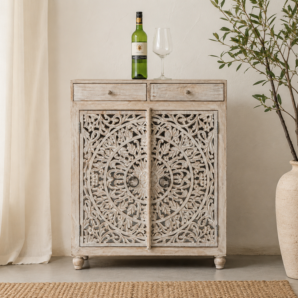 Rudit Wooden Bar Cabinet