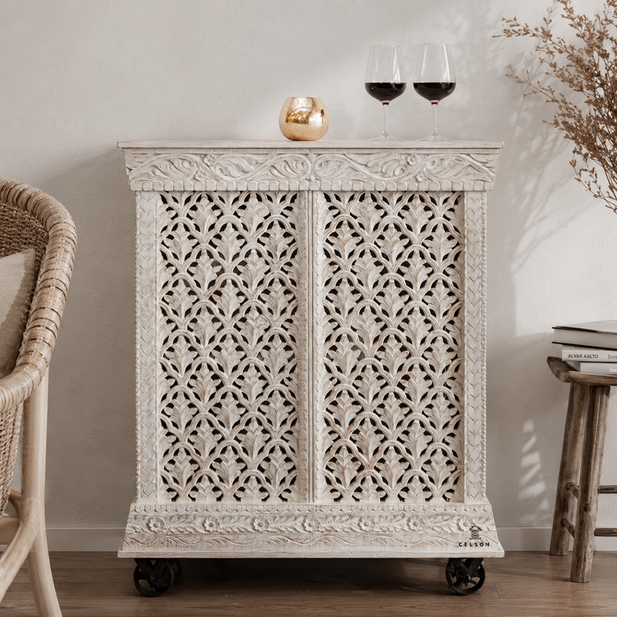 Paul Wooden Bar Cabinet